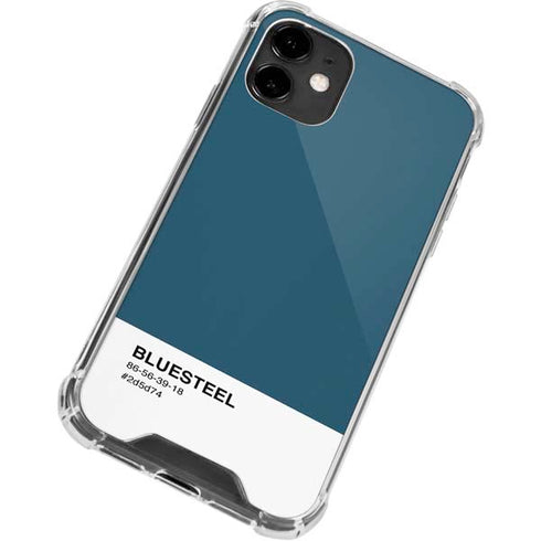 Bluesteel Color Palette iPhone 12 Clear Case