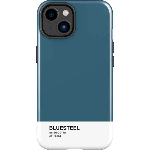 Bluesteel Color Palette iPhone 15 Plus Impact Case