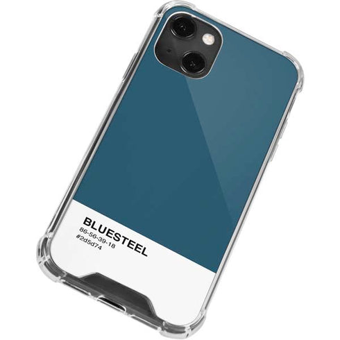 Bluesteel Color Palette iPhone 14 Plus Clear Case