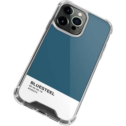 Bluesteel Color Palette iPhone 15 Pro Clear Case