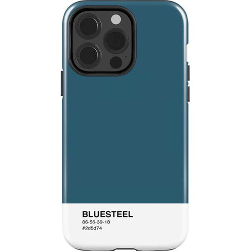 Bluesteel Color Palette iPhone 15 Pro Impact Case