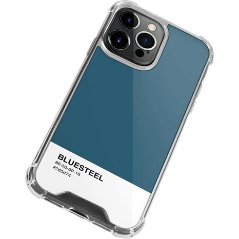 Bluesteel Color Palette iPhone 14 Pro Max Clear Case