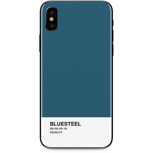 Bluesteel Color Palette iPhone X Skin