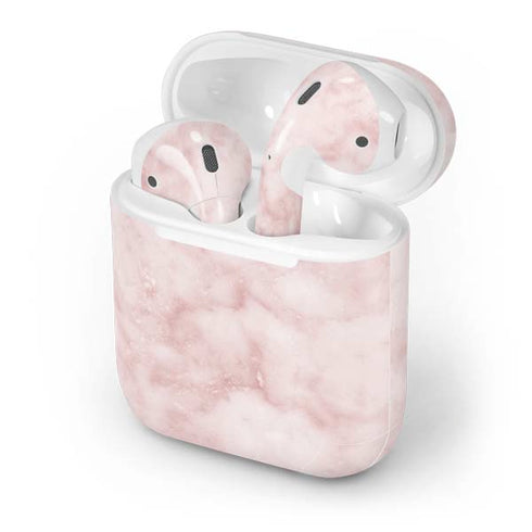 Blush Marble Apple AirPods Skin