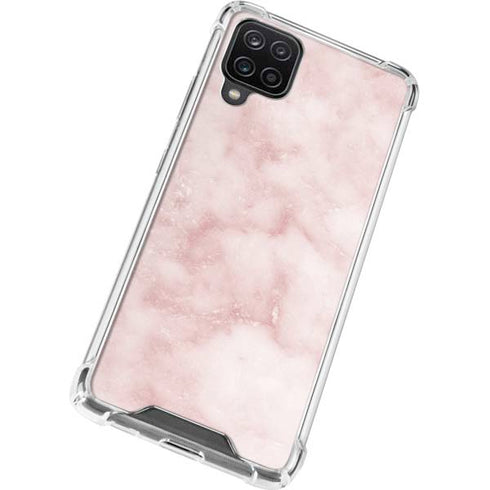 Blush Marble Galaxy A12 Clear Case