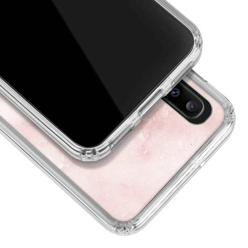 Blush Marble Galaxy A20 Clear Case