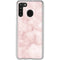 Blush Marble Galaxy A21 Clear Case