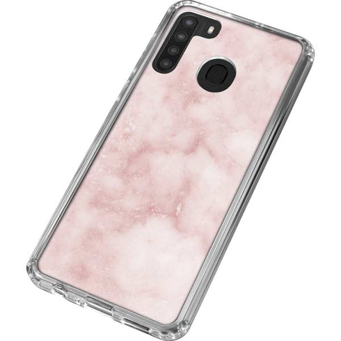 Blush Marble Galaxy A21 Clear Case