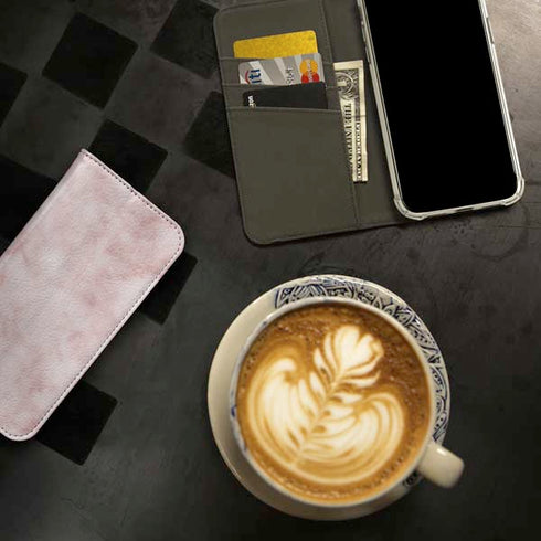 Blush Marble iPhone 15 Pro Folio Case