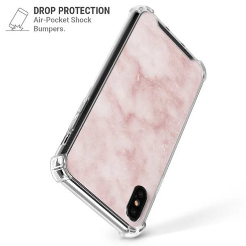 Blush Marble iPhone XS Max Clear Case
