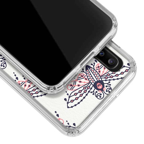 Cat Coq Blush Moth Galaxy A20 Clear Case