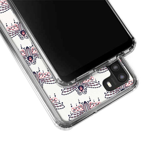 Cat Coq Blush Moth Galaxy A21 Clear Case