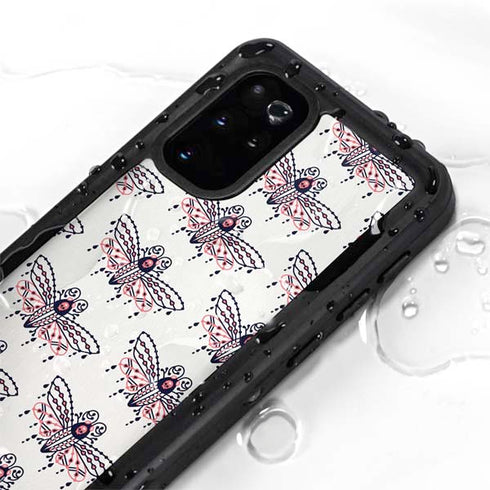 Cat Coq Blush Moth Galaxy S20 Plus Waterproof Case