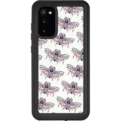 Cat Coq Blush Moth Galaxy S20 Waterproof Case