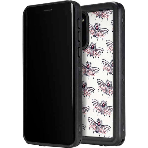 Cat Coq Blush Moth Galaxy S20 Waterproof Case