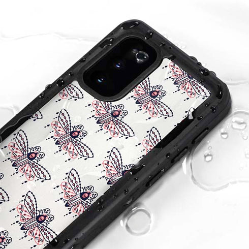 Cat Coq Blush Moth Galaxy S20 Waterproof Case