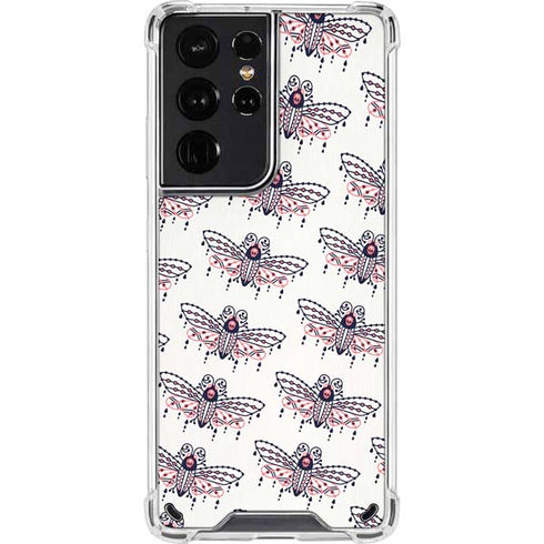 Cat Coq Blush Moth Galaxy S21 Ultra 5G Clear Case
