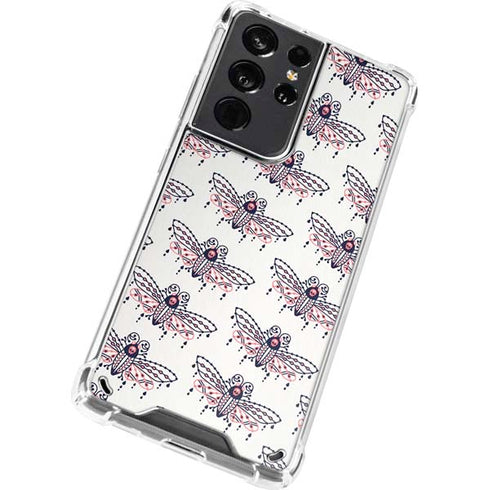 Cat Coq Blush Moth Galaxy S21 Ultra 5G Clear Case