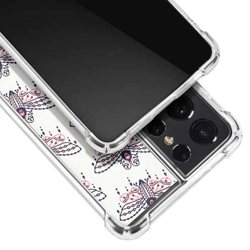 Cat Coq Blush Moth Galaxy S21 Ultra 5G Clear Case