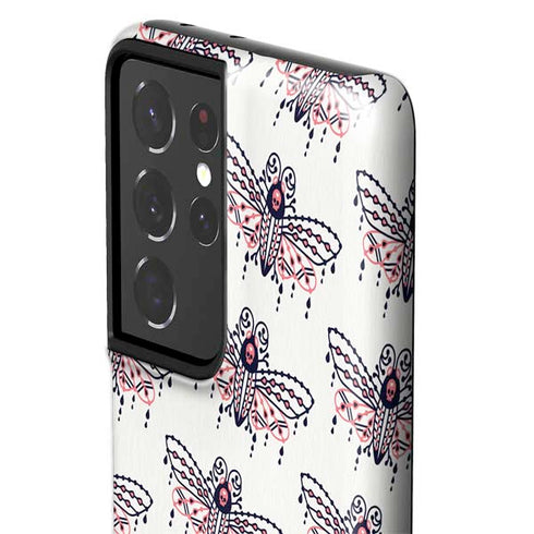 Cat Coq Blush Moth Galaxy S21 Ultra 5G Pro Case