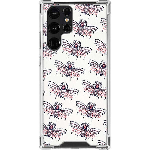 Cat Coq Blush Moth Galaxy S22 Ultra Clear Case