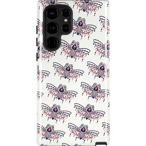 Cat Coq Blush Moth Galaxy S22 Ultra Pro Case