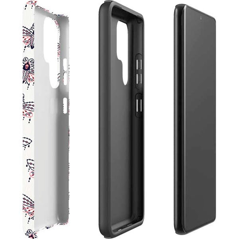 Cat Coq Blush Moth Galaxy S22 Ultra Pro Case