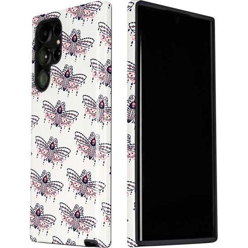 Cat Coq Blush Moth Galaxy S22 Ultra Pro Case