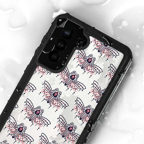 Cat Coq Blush Moth Galaxy S23 Waterproof Case