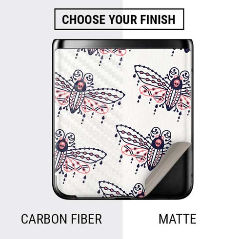 Cat Coq Blush Moth Galaxy Z Flip Skin