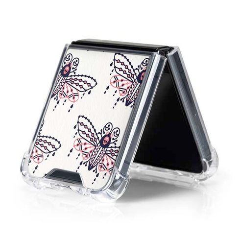 Blush Moth by Cat Coq Galaxy Z Flip5 5G Clear Case