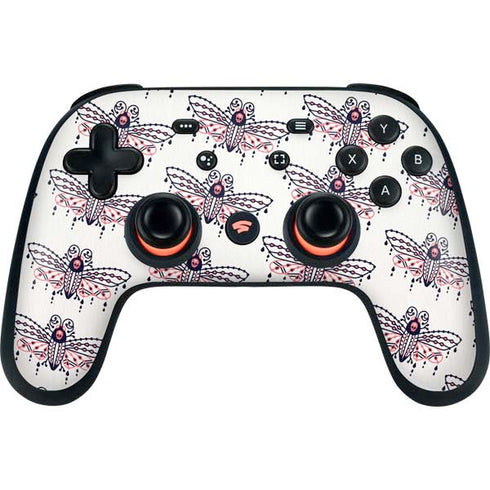 Cat Coq Blush Moth Google Stadia Controller Skin