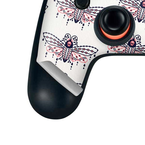 Cat Coq Blush Moth Google Stadia Controller Skin