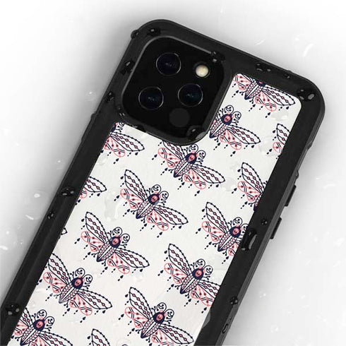 Cat Coq Blush Moth iPhone 12 Pro Waterproof Case