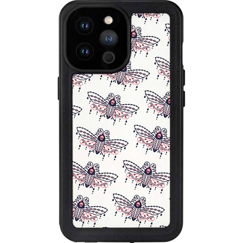Cat Coq Blush Moth iPhone 14 Pro Max Waterproof Case