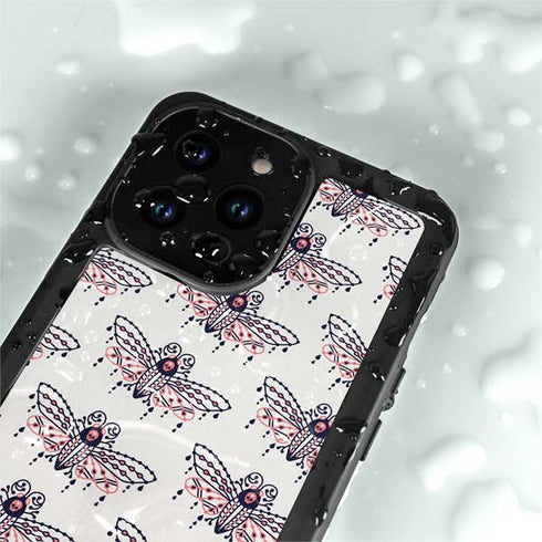 Cat Coq Blush Moth iPhone 14 Pro Max Waterproof Case