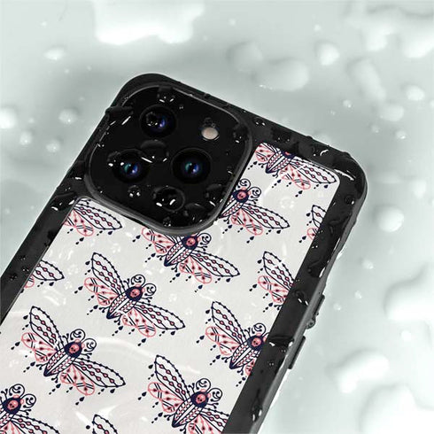 Cat Coq Blush Moth iPhone 14 Pro Waterproof Case