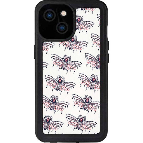Blush Moth by Cat Coq iPhone 15 Waterproof Case