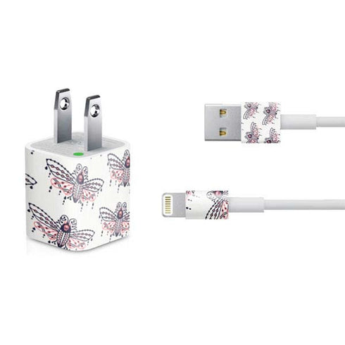 Cat Coq Blush Moth iPhone Charger (5W USB) Skin