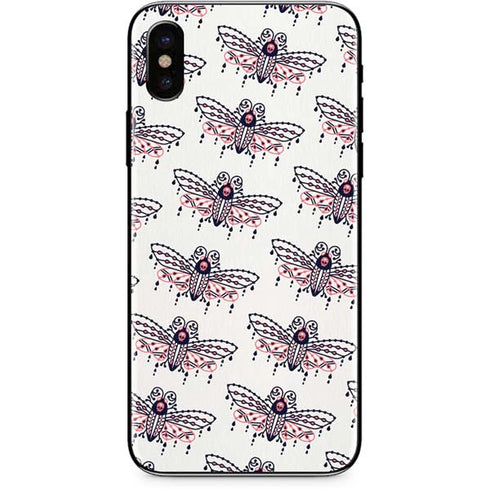 Cat Coq Blush Moth iPhone X Skin