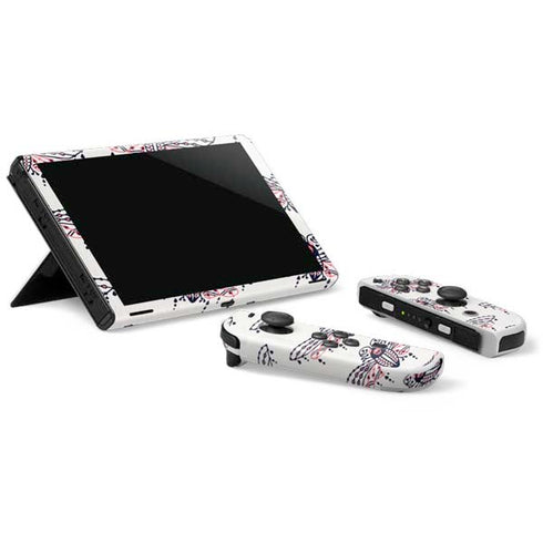 Cat Coq Blush Moth Nintendo Switch OLED (2021) Skin