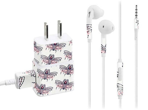 Cat Coq Blush Moth Phone Charger Skin