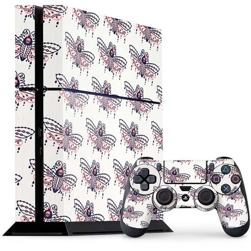 Cat Coq Blush Moth PS4 Console and Controller Bundle Skin