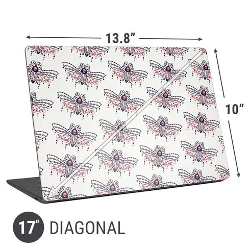 Cat Coq Blush Moth Universal Laptop 17in (13.8 x 10in) Skin