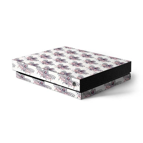 Cat Coq Blush Moth Xbox One X Console Skin