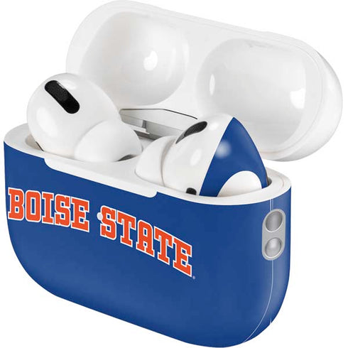 Boise State University Collegiate Text AirPods Pro 2nd Gen Skin