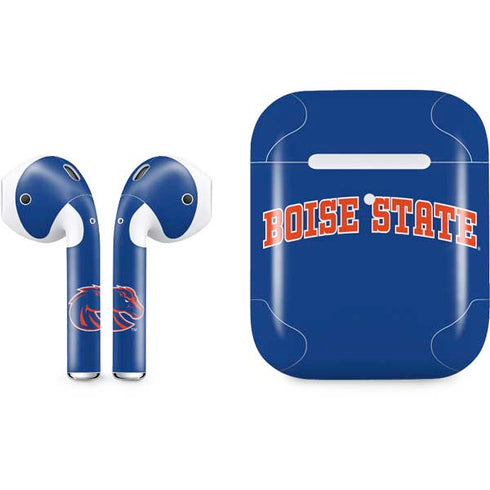 Boise State University Collegiate Text Apple AirPods 2 Skin