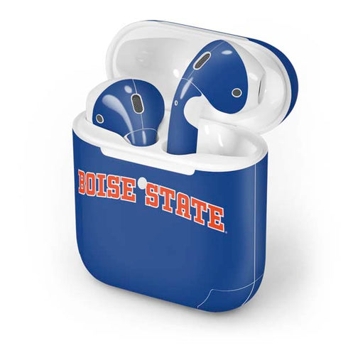 Boise State University Collegiate Text Apple AirPods 2 Skin