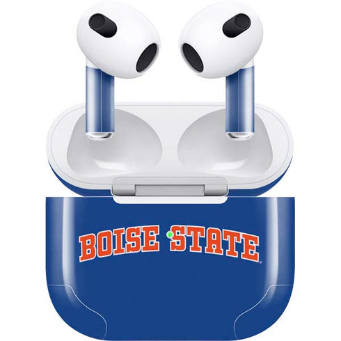 Boise State University Collegiate Text Apple AirPods (3rd Gen 2021) Skin