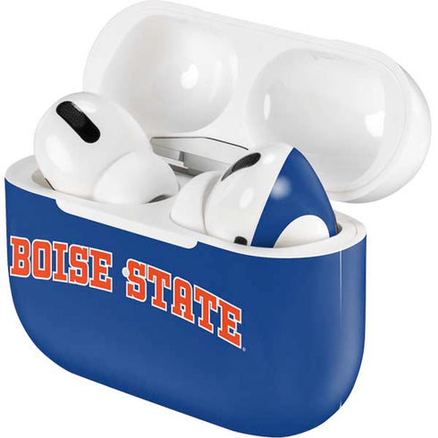 Boise State University Collegiate Text Apple AirPods Pro Skin